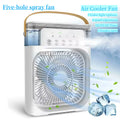 Fan/cooling fan portable household three in one small air cooler, LED night light, 5-hole humidifier, 1-3 hour timer