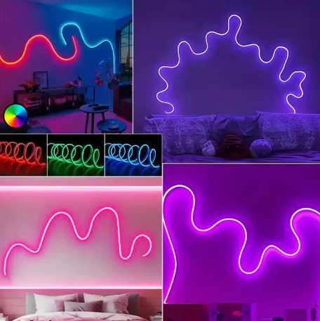 RGB LED Neon Rope Lights Color Change Music Sync App Control 10M 20M 30M Waterproof Flexible Lamp for Home Decor