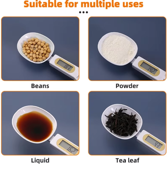 500g/0.1g Weight Measuring Spoon Portable LCD Digital Kitchen Scale Electronic Food Measuring Spoon Scale Kitchen Tool for Food